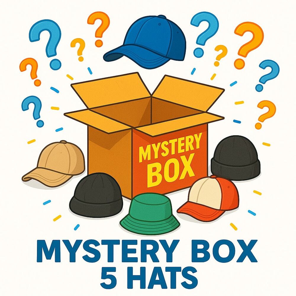 Box of 5 Random Hats – Assorted Styles & Colors – Surprise Hat Pack